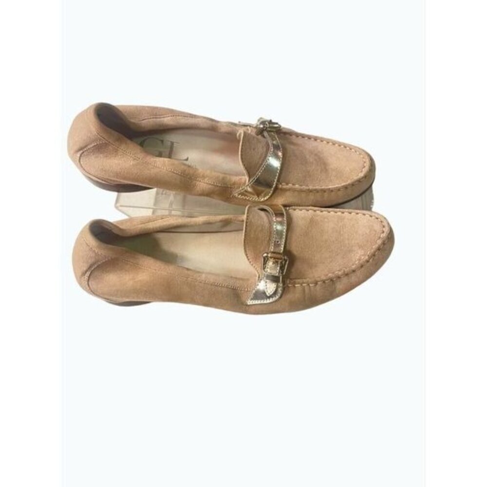 AGL Attilio Giusti Leombruni Buckle Moccasin Tan Suede Loafer Flat EU 38.5 US 6 - Picture 3 of 8